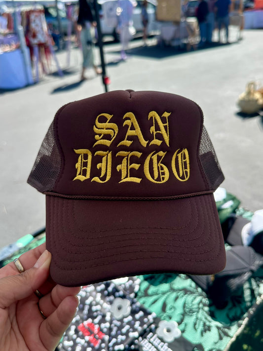 GOLD SAN DIEGO FOAM TRUCKER CAP